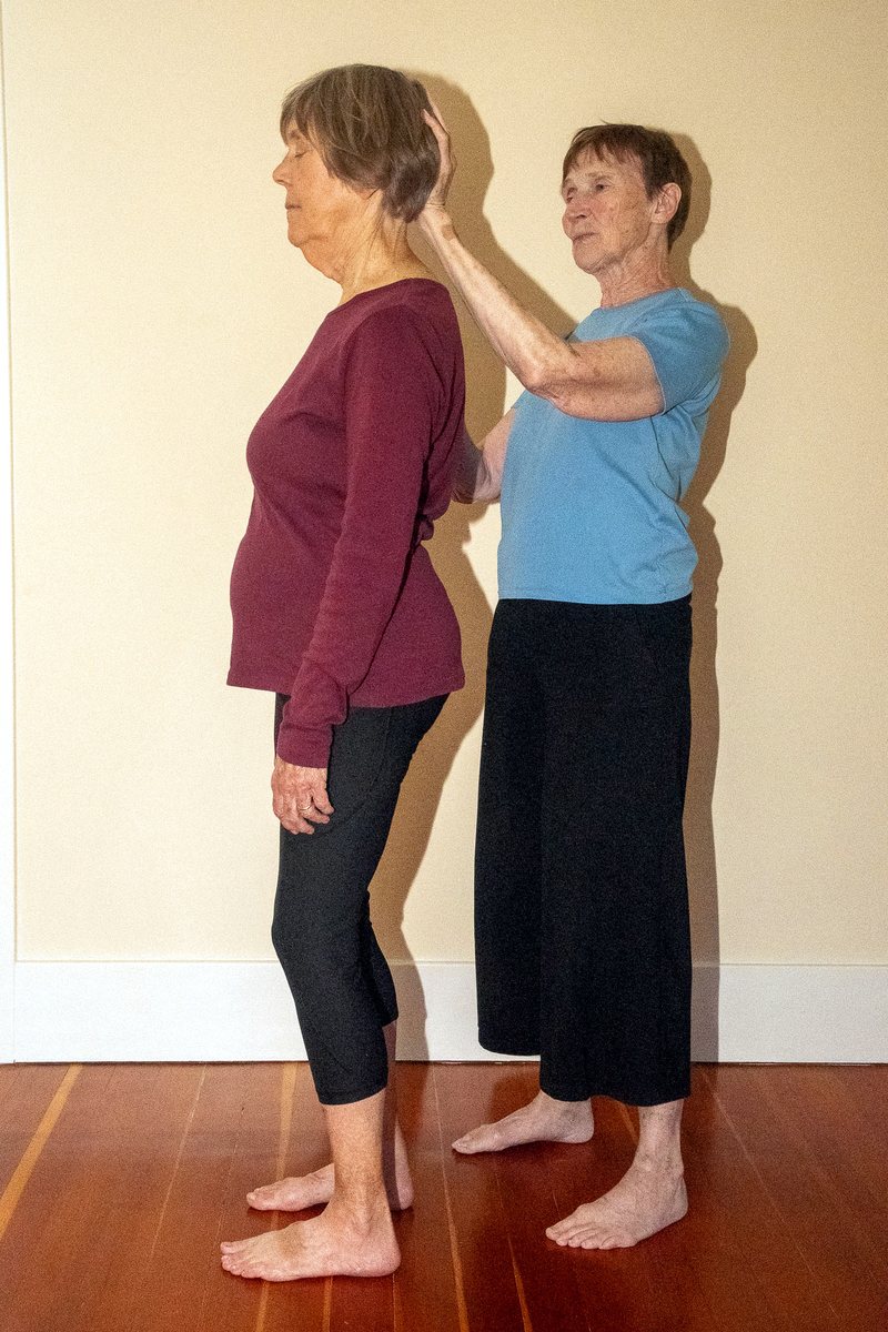 Linda and the student side by side, feeling the new alignment
